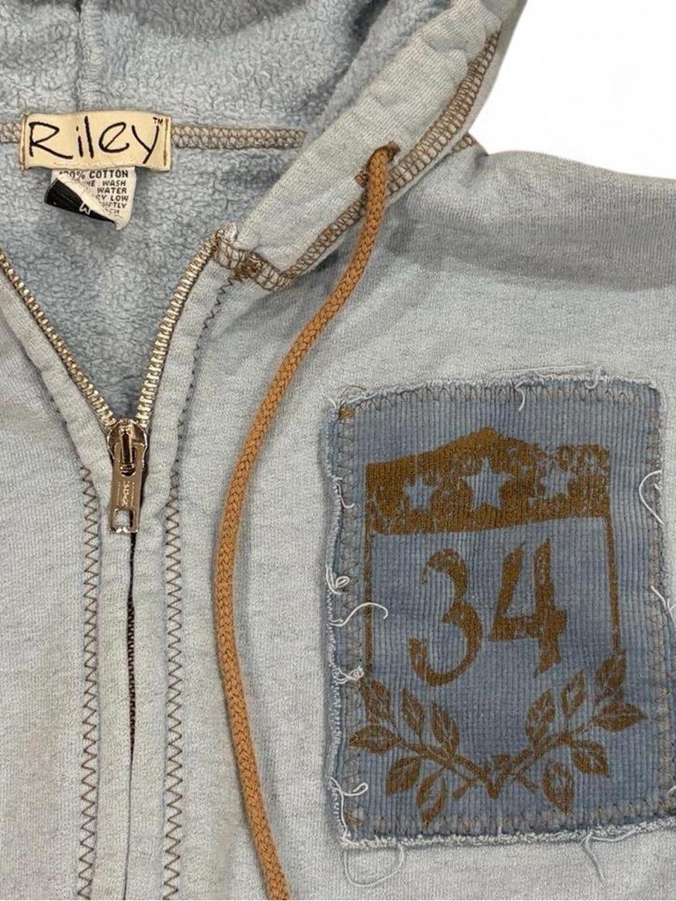 Y2k Vintage Riley Blue Zip Up Hoodie